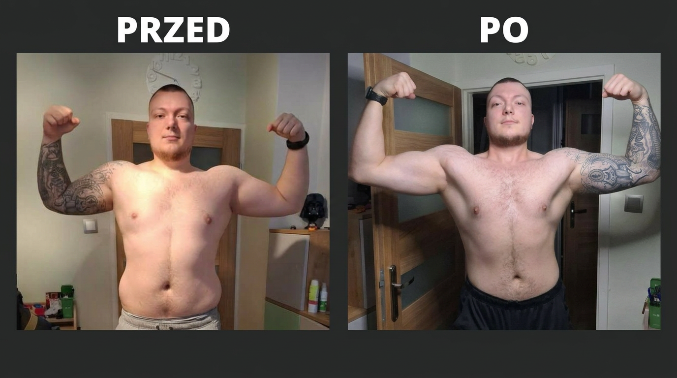 Metamorfoza przed i po — podopieczny Tomka